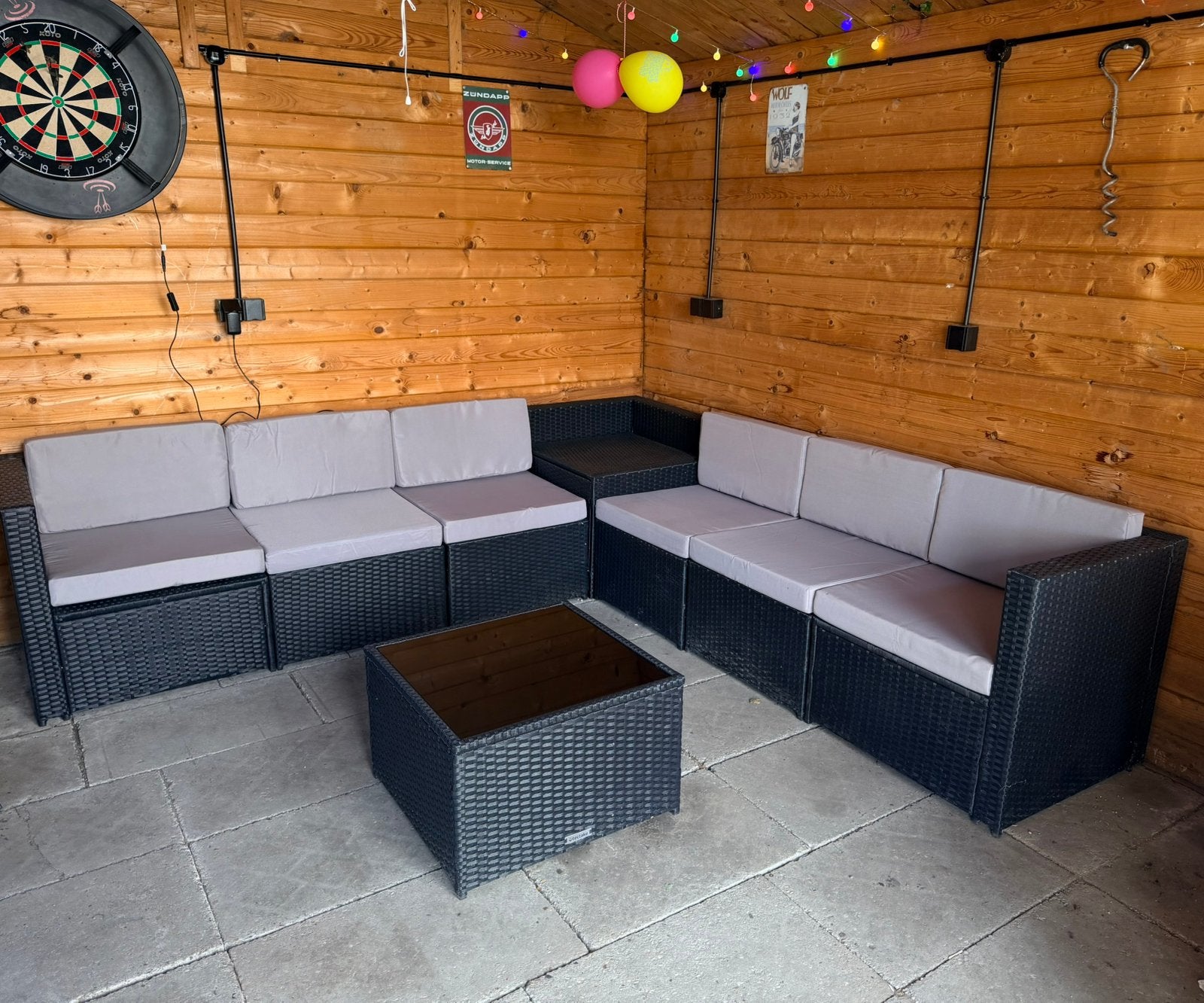 Tectake Loungeset, Ophalen, Zo goed als nieuw, Wicker