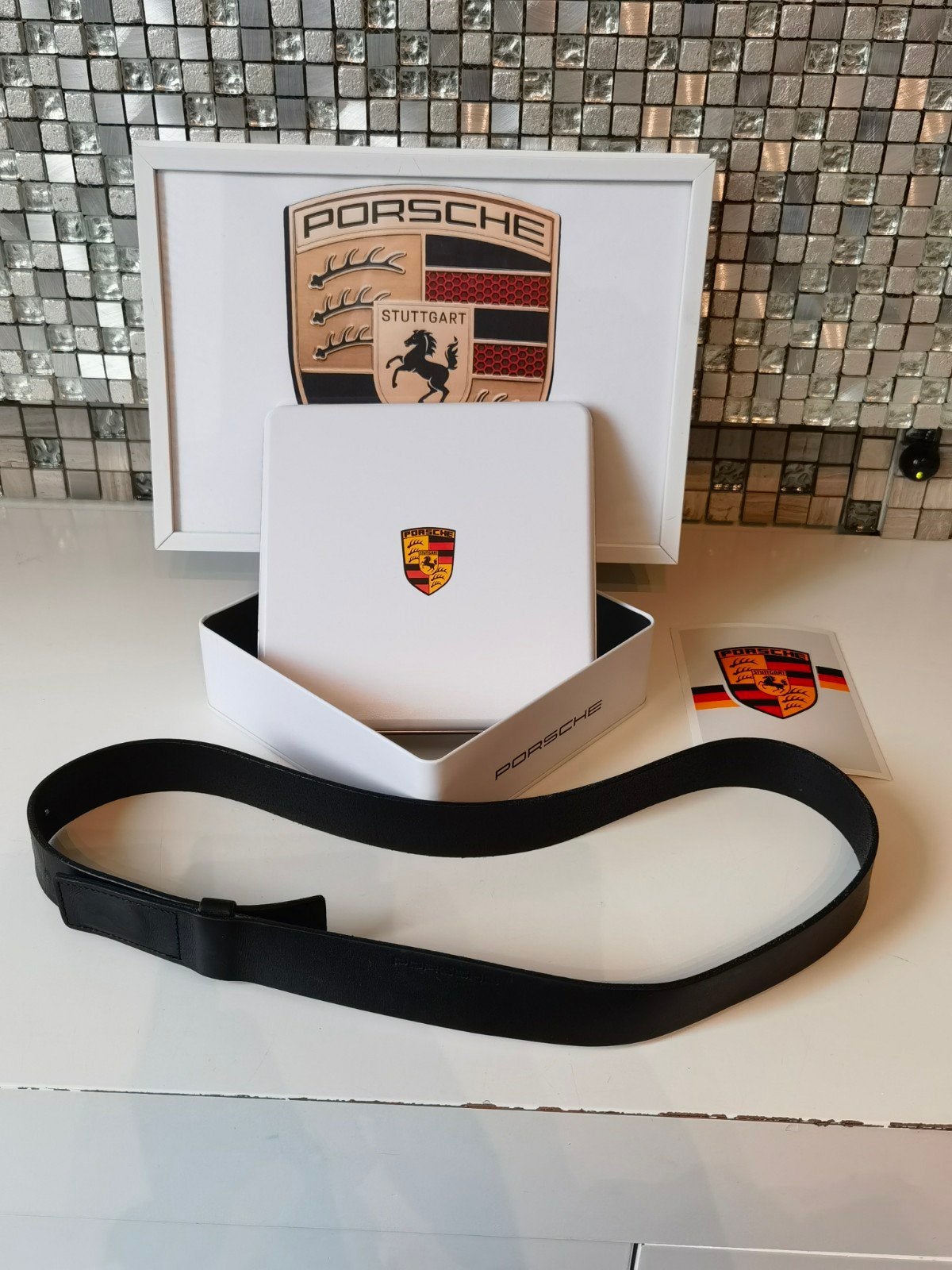 Origineel porsche riem van echt leder  ️ 

Zie o, Zo goed als nieuw, Porsche, Echt leder, Zwart
