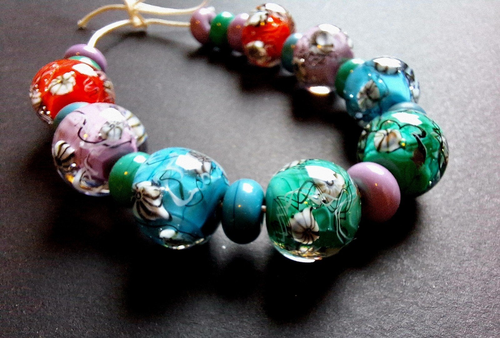 set handgemaakte lampwork glas kralen, Verzenden, Nieuw, Kraal