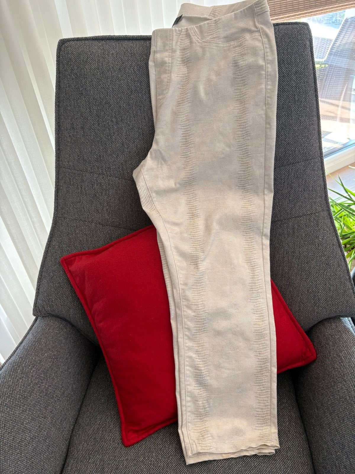 Joseph Ribkoff Lange Broek Beige Slangenprint Maat M, Ophalen of Verzenden, Maat 42/44 (L), Beige, Lang