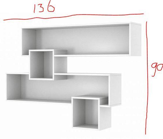 Hangkast muurkast etagere, Ophalen, Overige materialen, Zo goed als nieuw, Minder dan 150 cm