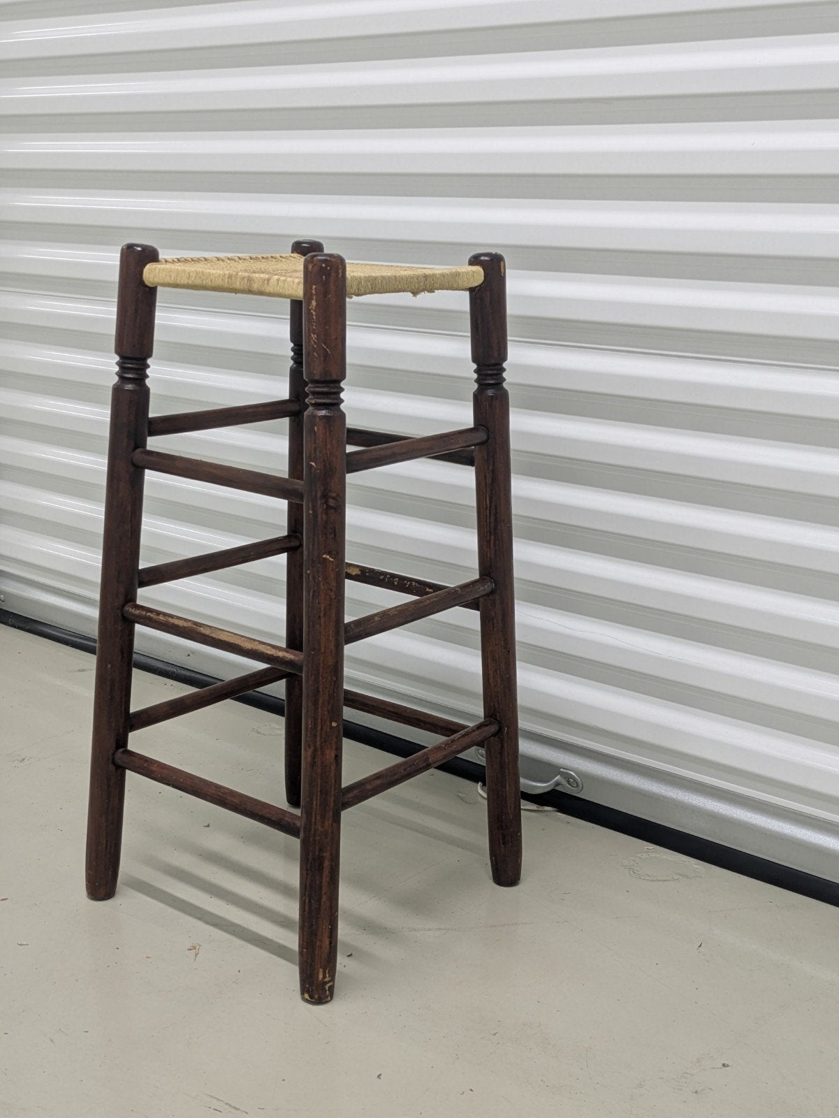 Kruk Barkruk Vintage Jaren 70 Hoge Kruk Houten Stoel, 1 kruk, Ophalen, 60 tot 90 cm