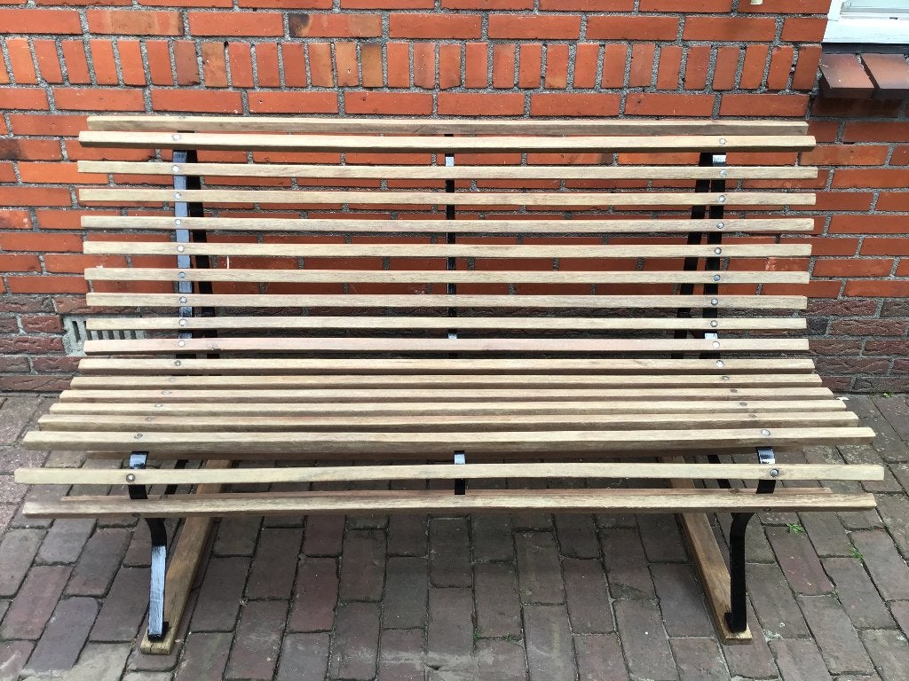 Smeedijzeren PARKBANK  / Tuinbank.  156 breed, Tuin en Terras, Tuinbanken, Ophalen, Gebruikt, Metaal