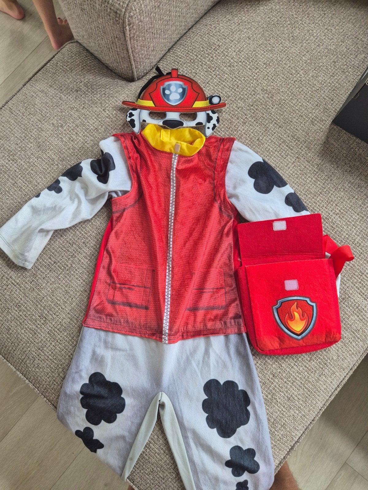 Paw Patrol Marshall Verkleedpak - Compleet met Accessoires, Ophalen of Verzenden, Gebruikt, 110 t/m 116, Jongen of Meisje