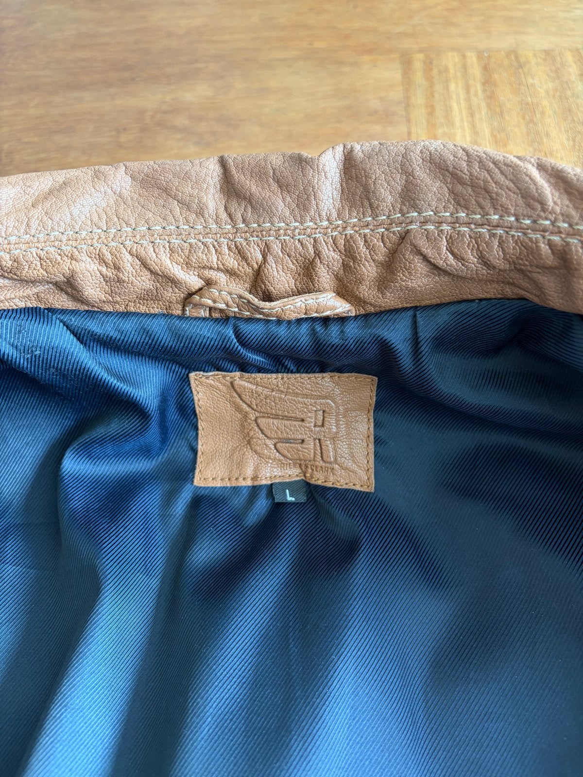 Stijlvol bruin leren jack voor heren - Maat L, Kleding | Heren, Ophalen, Gedragen, Maat 52/54 (L), Bruin