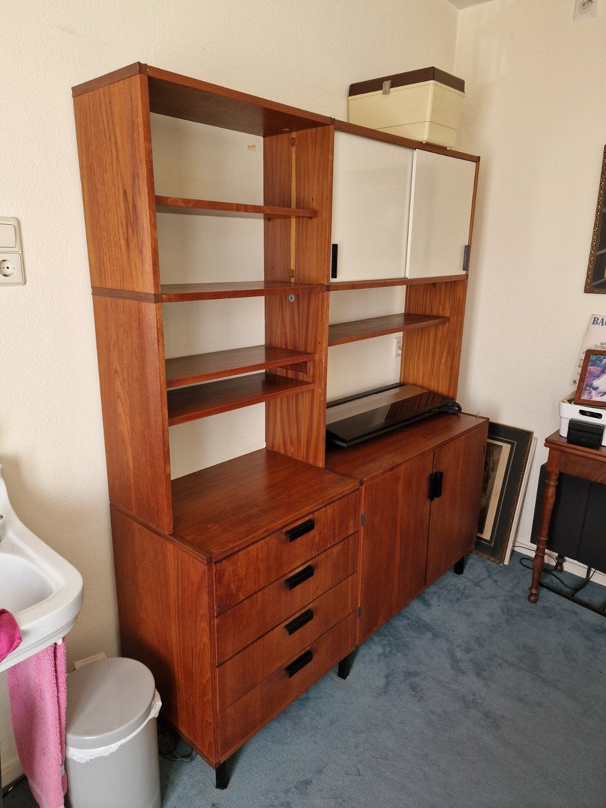 Vintage Jaren '50 Kast Vintage pastoe wandkast, Ophalen