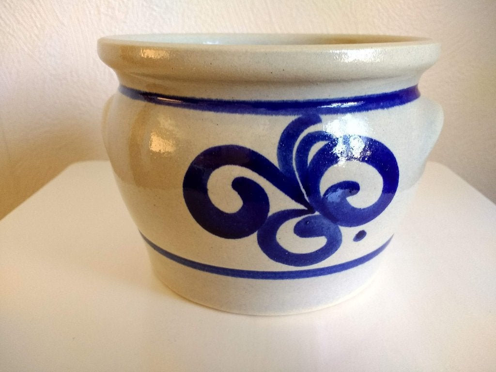 NIEUWE, Franse aardewerk pot grijs/blauw,l ijkt Delfts blauw, Antiek en Kunst, Ophalen of Verzenden