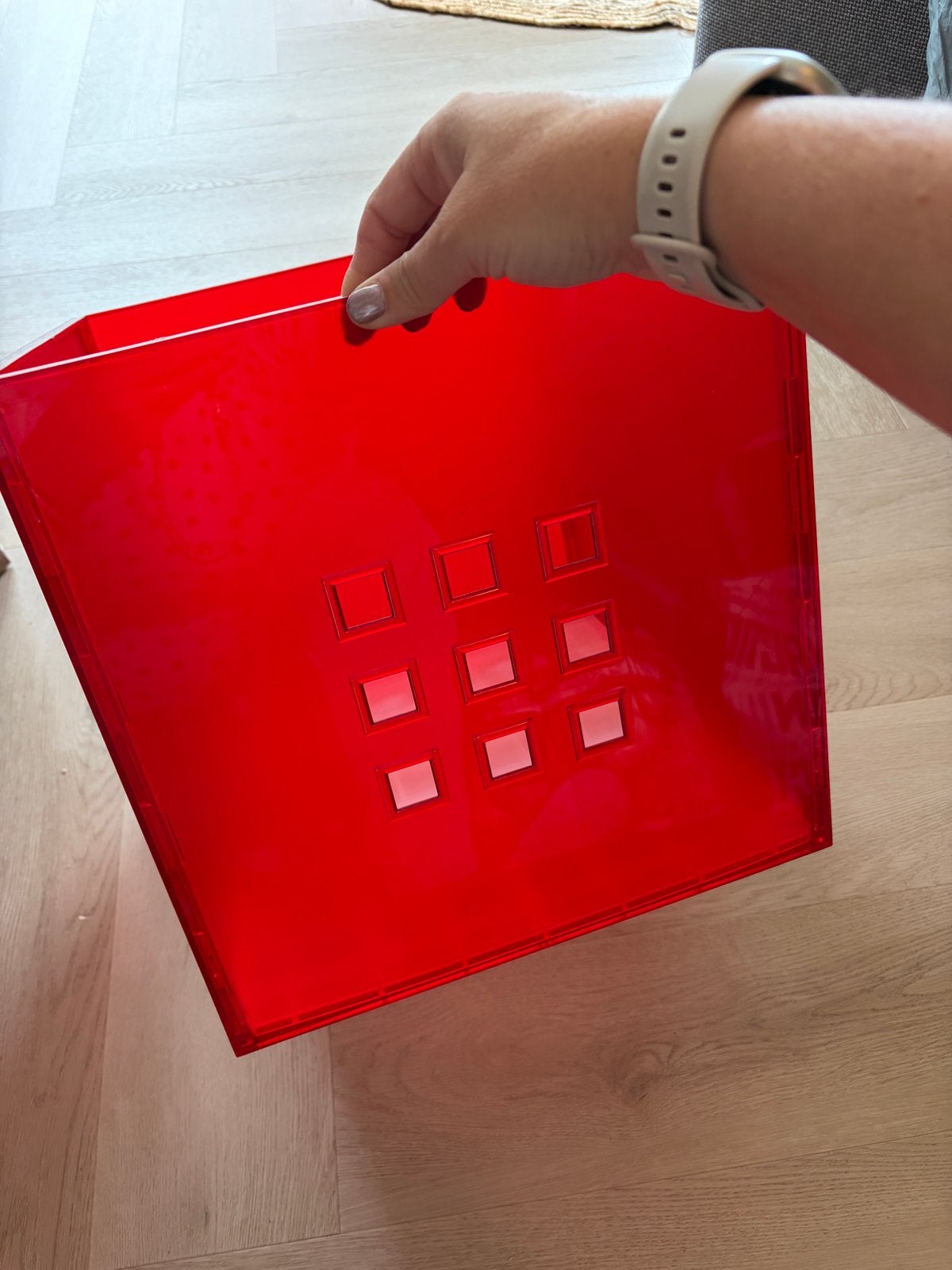 Ikea lekman box rood en doorzichtig (meerdere), Gebruikt, Ophalen of Verzenden, 5 – 50, Minder dan 50 cm