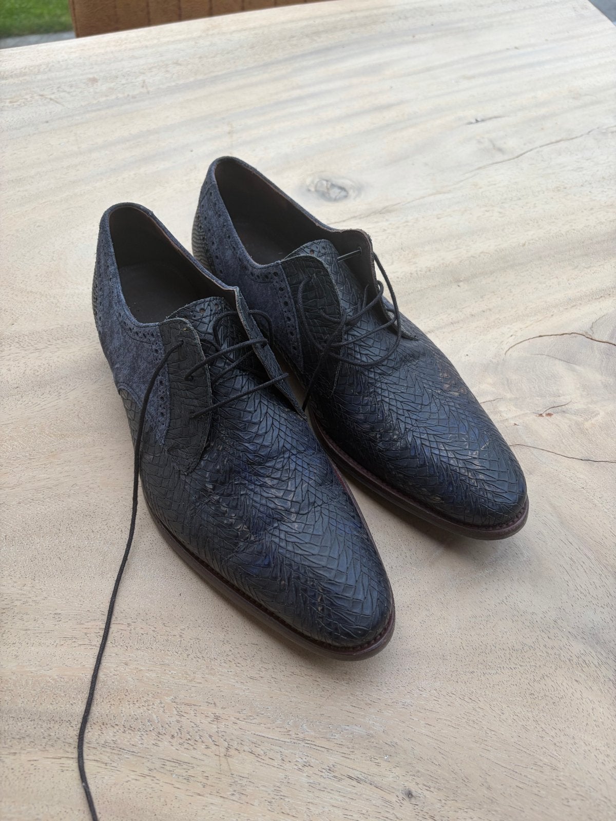 Van Bommel schoenen - Donkerblauw - Maat 42, Ophalen of Verzenden, Zo goed als nieuw, Blauw, Veterschoenen