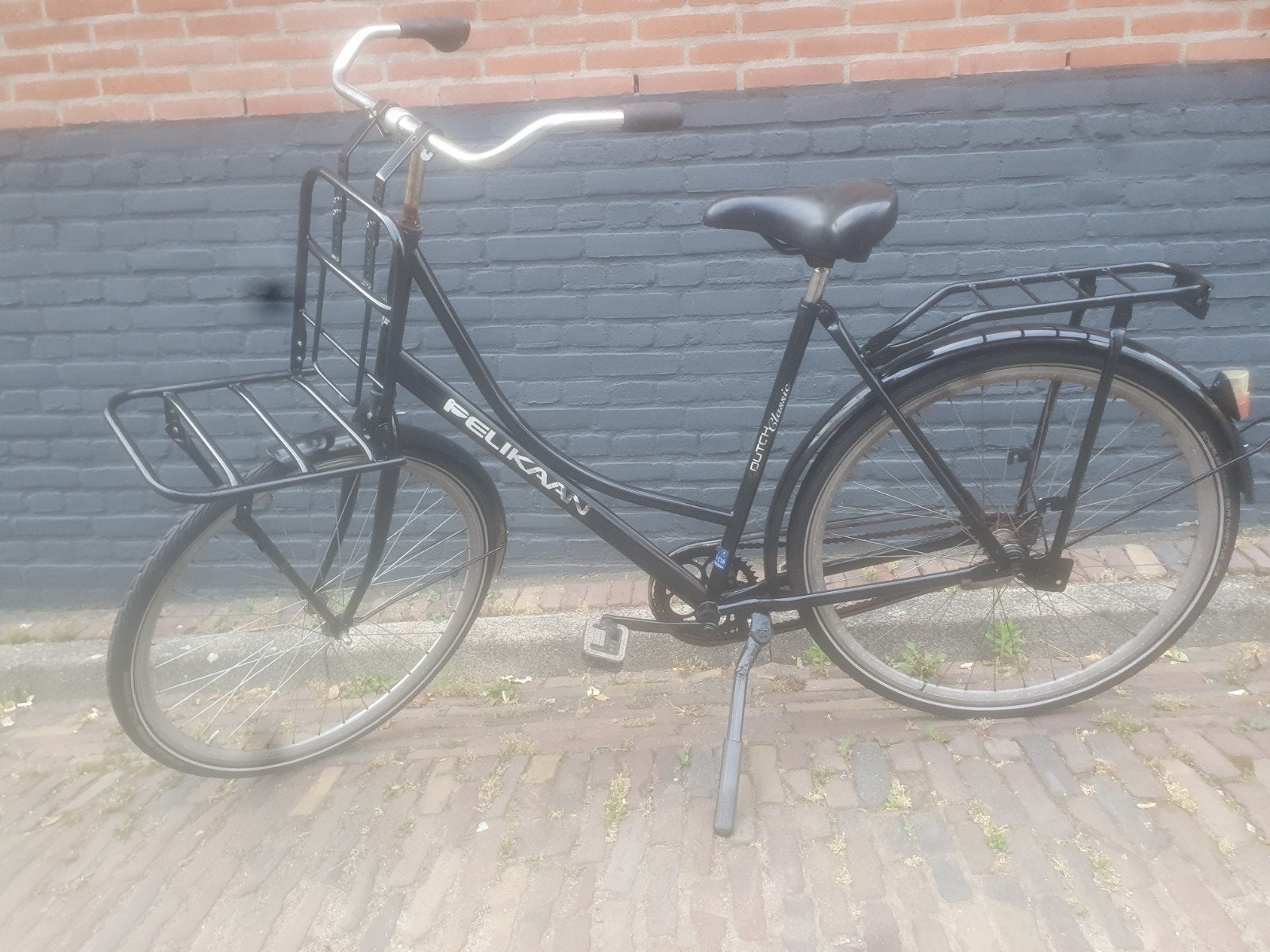 57 cm frmmt. 28 inch. Terugtraprem zwarte weduwe fiets, 56 cm of meer, Ophalen, Gebruikt