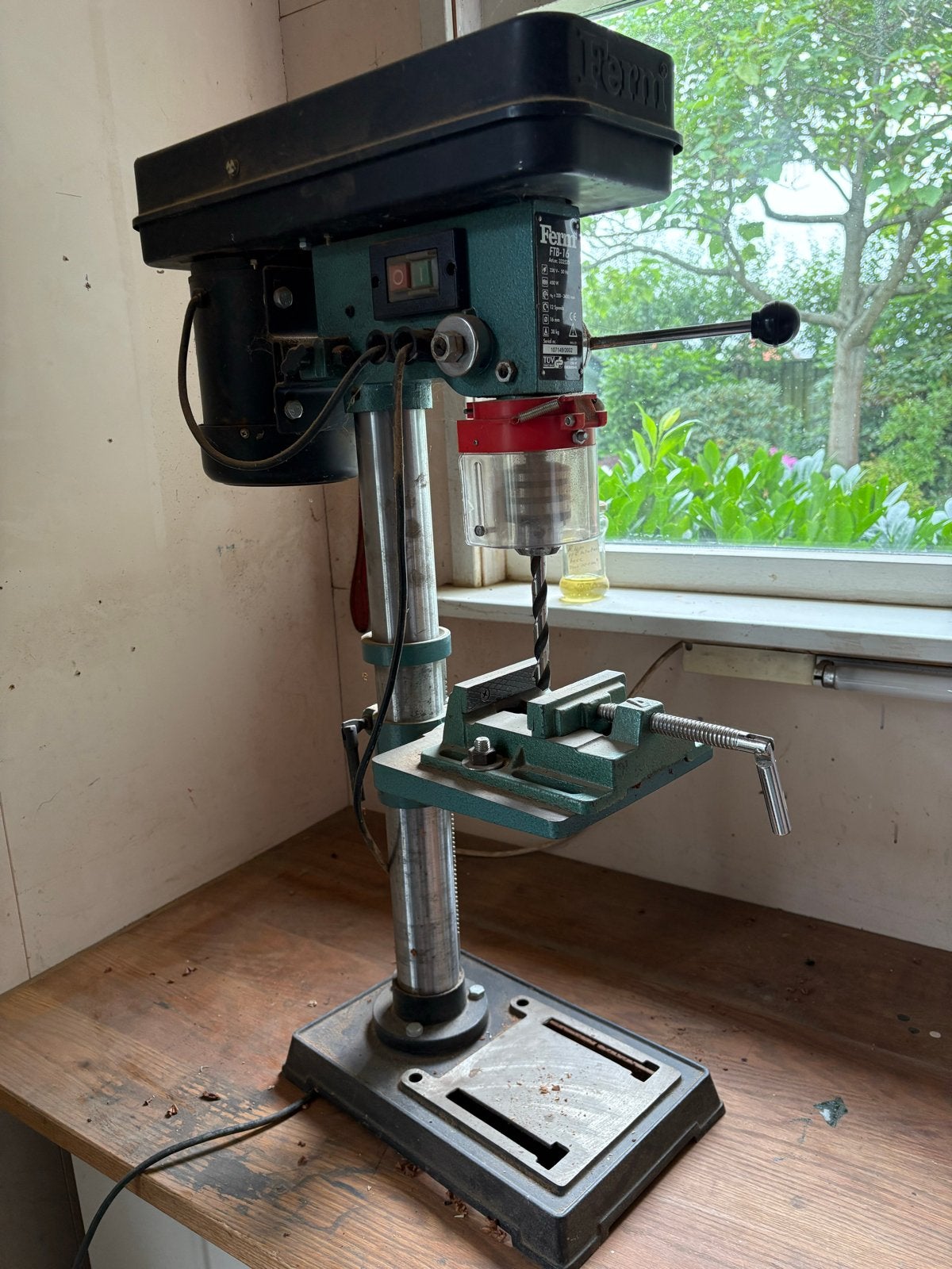 Ferm Kolomboormachine FTB-16 - 450W, 12 snelheden, Ophalen, Gebruikt, 400 tot 600 watt, Kolomboormachine