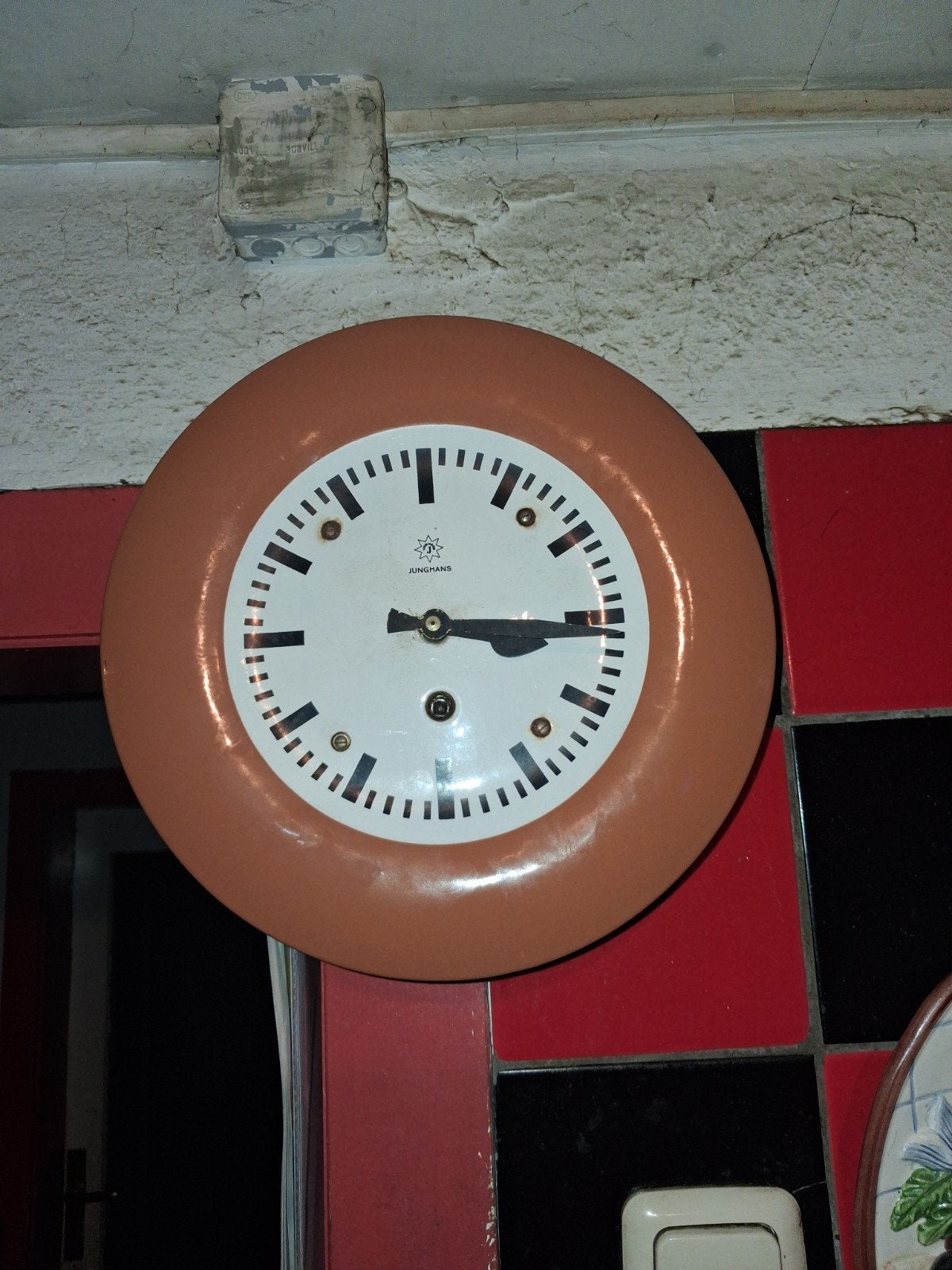 emaille keukenklok Junghans zeldzaam loopt, Verzenden