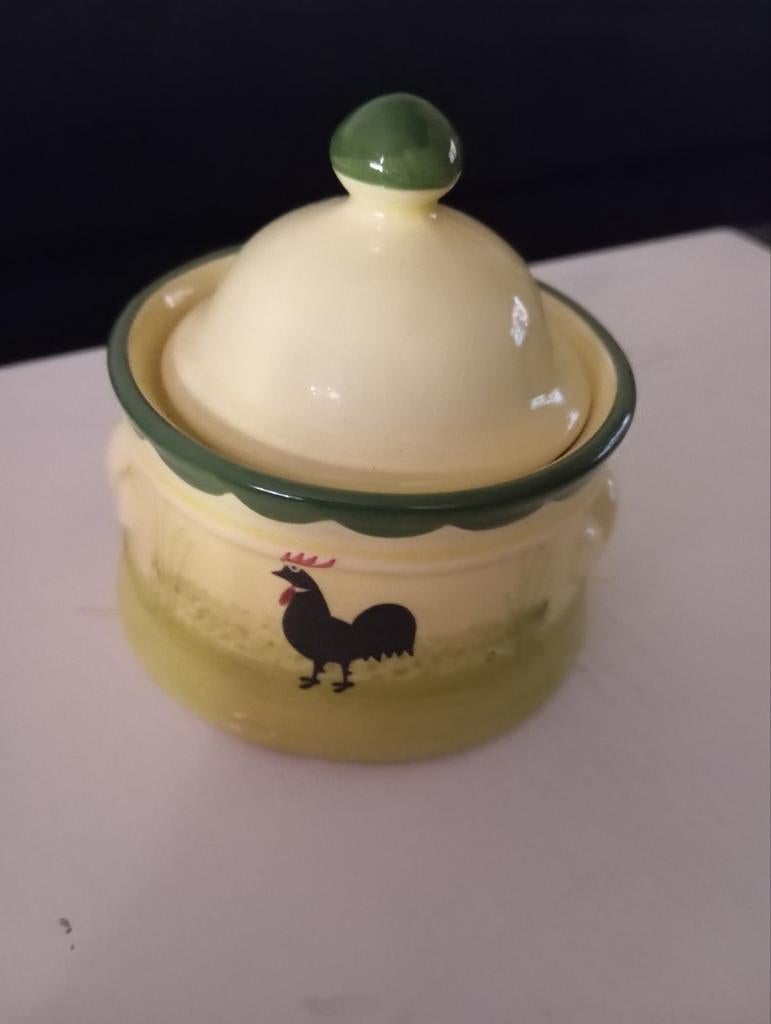 Leuke pot met deksel - kip en haan, Ophalen of Verzenden, Keramiek, Overige stijlen, Overige typen