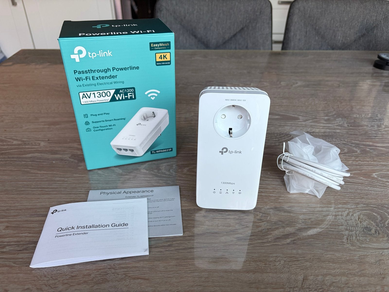 TP-Link Passthrough Powerline Wi-Fi Extender AV1300, Ophalen of Verzenden, Nieuw