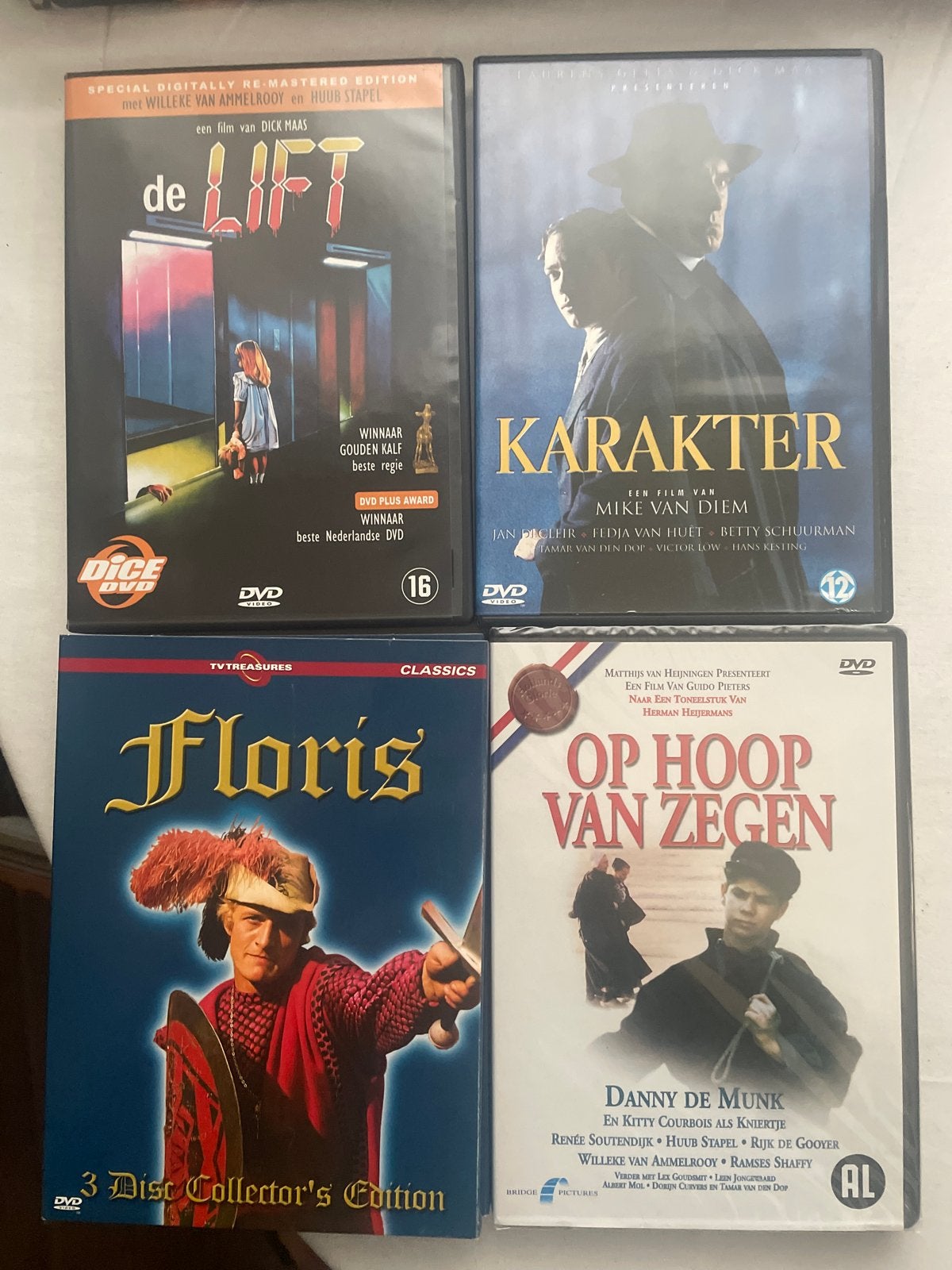 Nederlandse Filmklassiekers: De Lift, Karakter, Floris, Op H, Gebruikt, Vanaf 16 jaar, Speciale editie, Nederlands