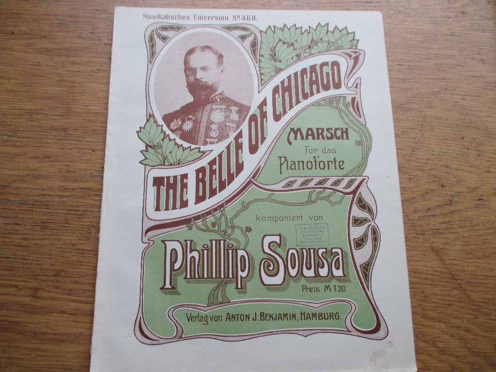 The belle of chicago - sousa - mars voor piano, Muziek en Instrumenten, Bladmuziek, Gebruikt, Klassiek, Ophalen of Verzenden, Artiest of Componist