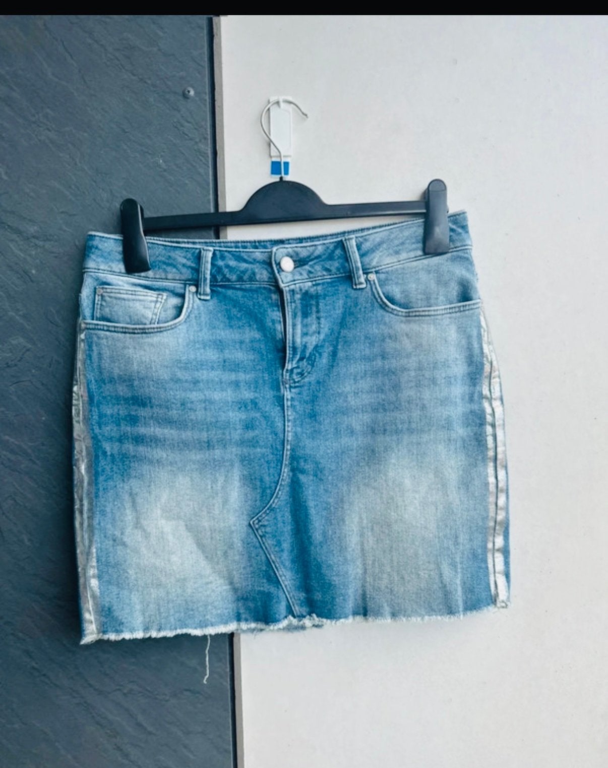 Seven Sisters spijkerrok met zilveren streep L, Kleding | Dames, Blauw, Maat 42/44 (L), Ophalen of Verzenden, Zo goed als nieuw