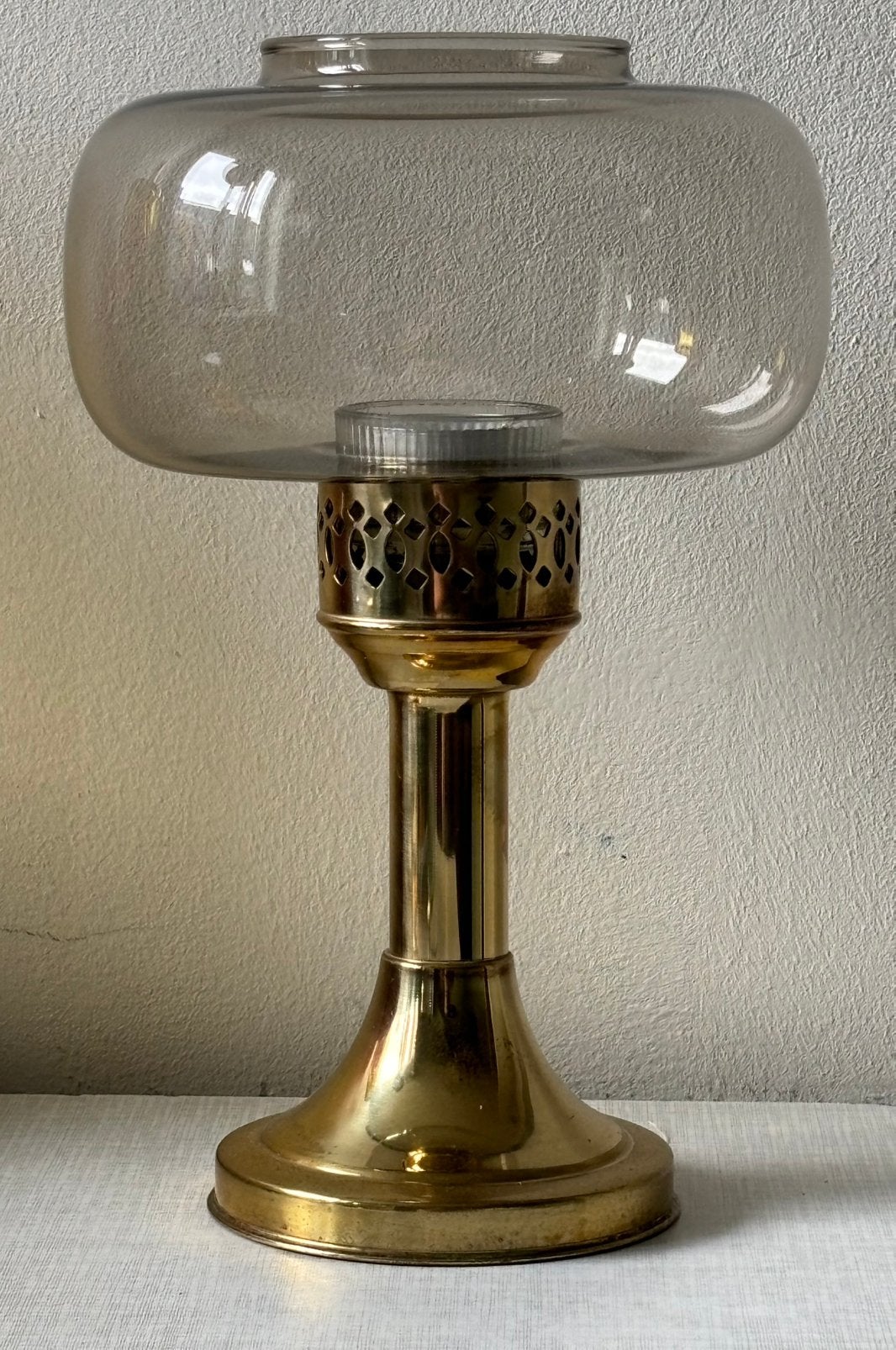 Mason koperen kandelaar met glas, Ophalen of Verzenden, Koper of Brons