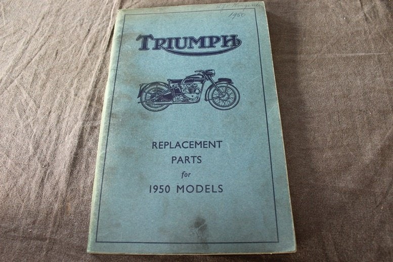 Triumph 1950 models motorcycle parts list, Motoren, Ophalen of Verzenden, Triumph