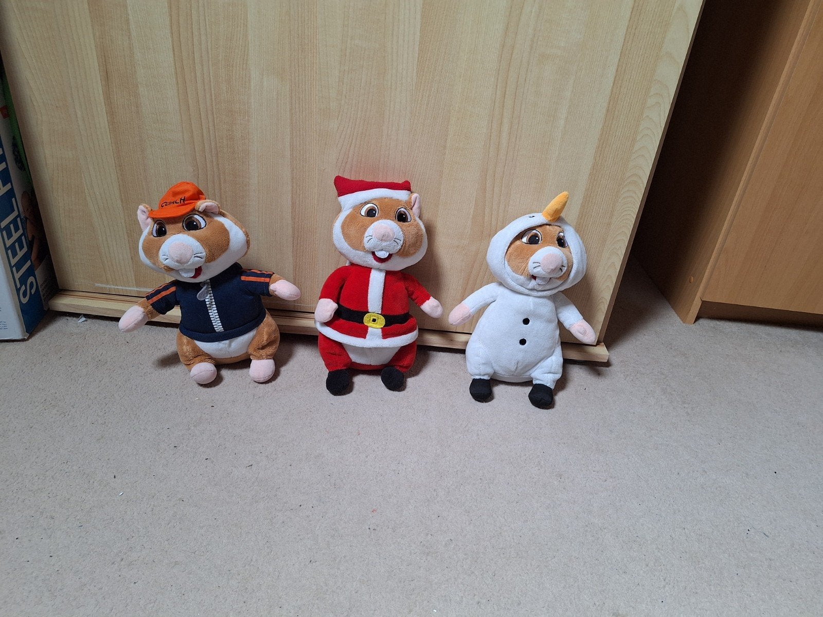 3 Albert Heijn Hamster Knuffels - Diverse Outfits, Gebruikt, Albert Heijn, Hamster, Ophalen of Verzenden