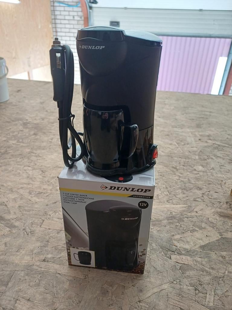 NIEUWE Dunlop 1 Kop Koffie Maker 12V, Witgoed en Apparatuur, Koffiezetapparaten, Gemalen koffie, Ophalen of Verzenden, 1 kopje