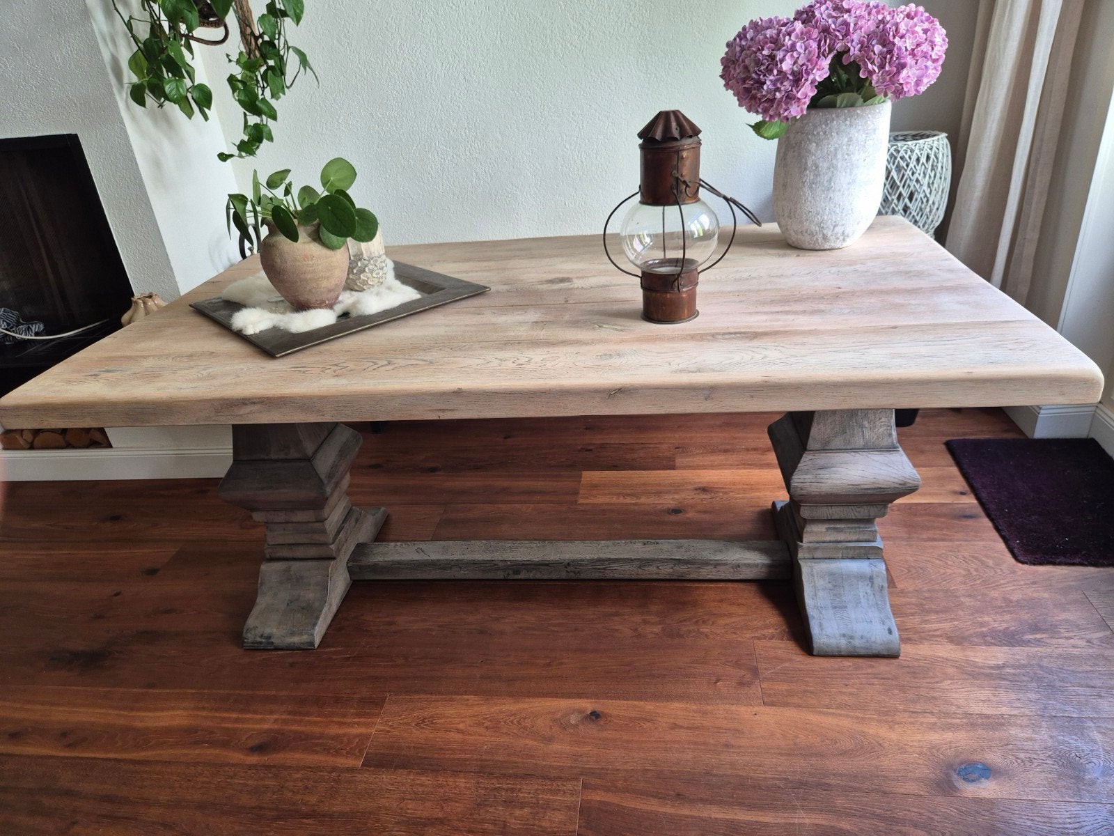 Massief Eiken Kloostertafel l x b 180x100 cm, Ophalen, 100 tot 150 cm, Eikenhout, Kloostertafel