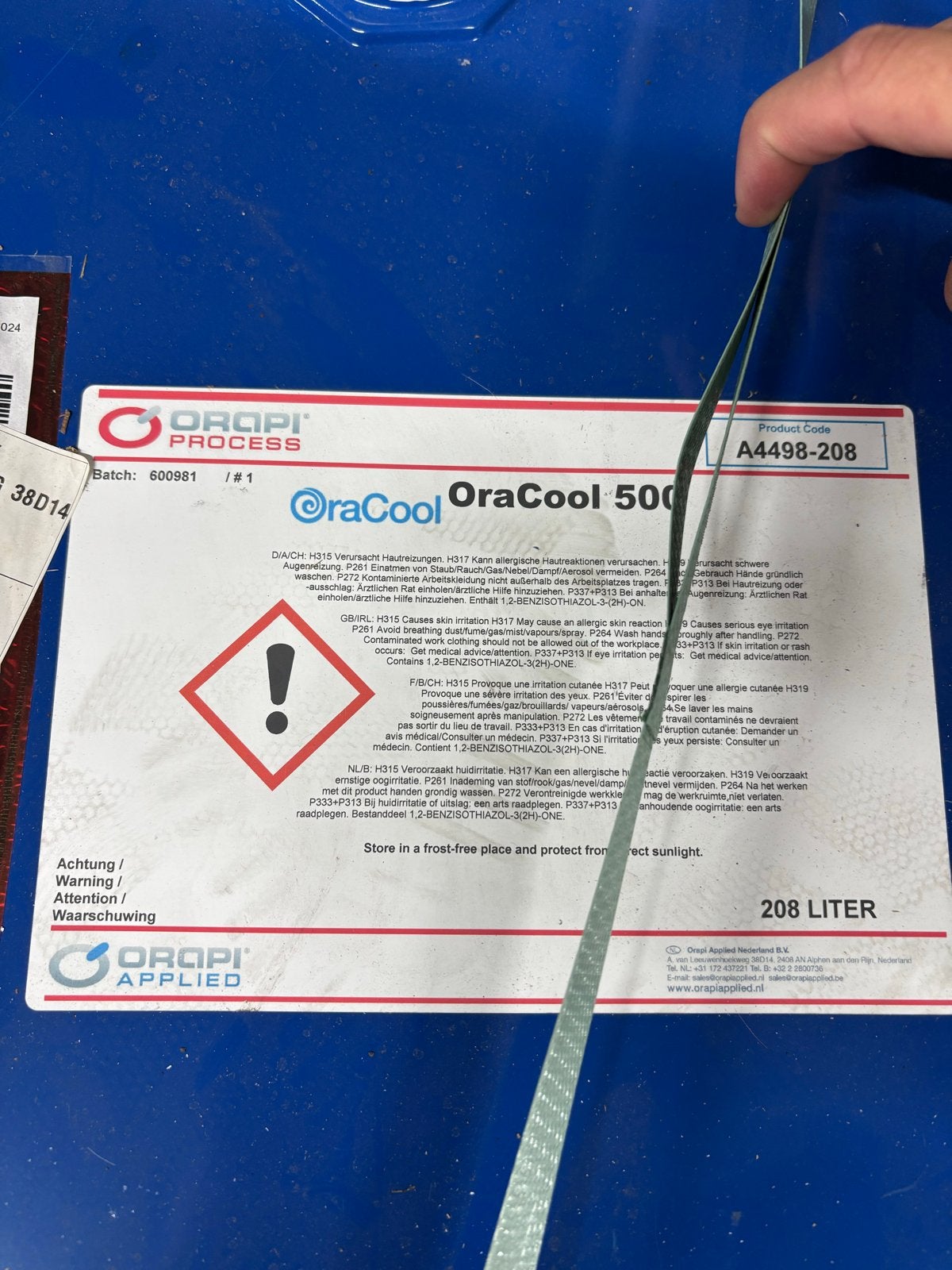 OraCool OraCoolant 500 - 208 Liter Vat, Ophalen