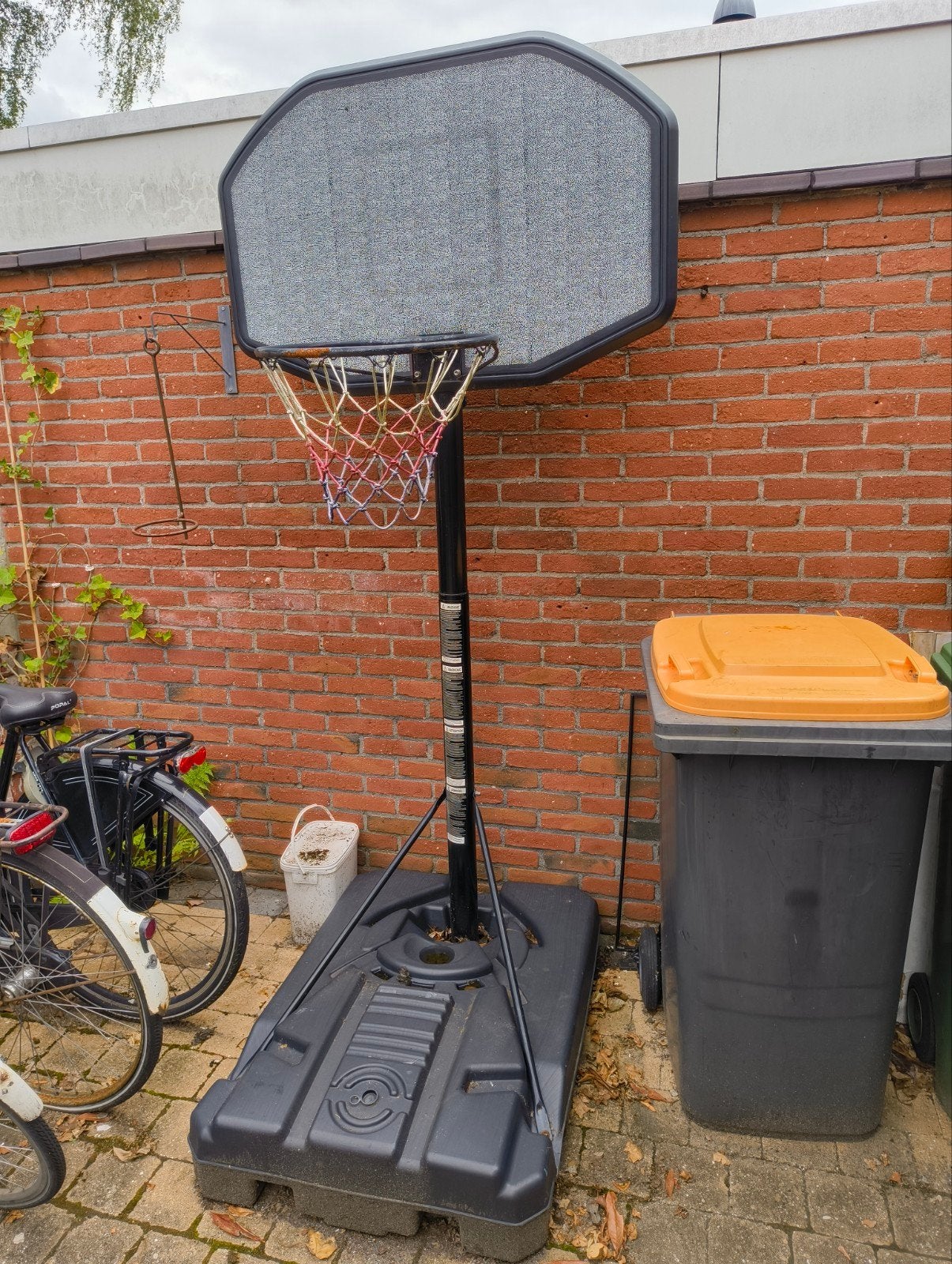 Verstelbare basketbalpaal met bord en ring, Ophalen, Gebruikt, Ring, Bord of Paal
