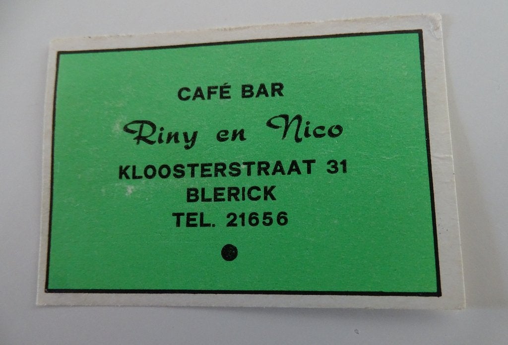 Café   't CENTRUM    Jac. Houtepen    BOSSCHENHOOFD, Verzenden, Zo goed als nieuw, Luciferdoosjes of -merken