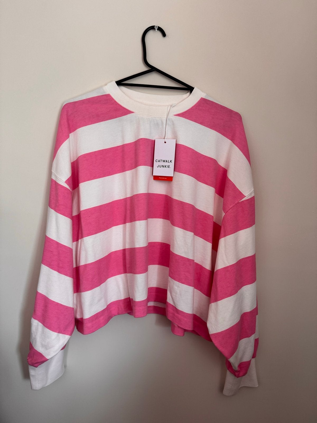 Catwalk Junkie shirt roze/wit gestreept maat L nieuw, Maat 42/44 (L), Nieuw, Ophalen of Verzenden, Lange mouw