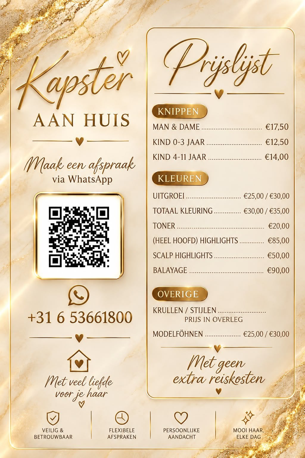 Thuis kapster aan huis !, Ophalen of Verzenden, Nieuw