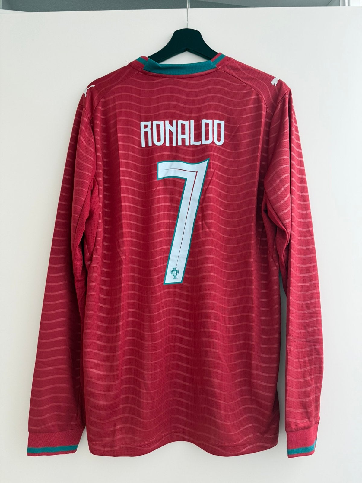 Portugal 2026 longsleeve Cristiano Ronaldo, Ophalen of Verzenden, Zo goed als nieuw, Rood, Voetbal