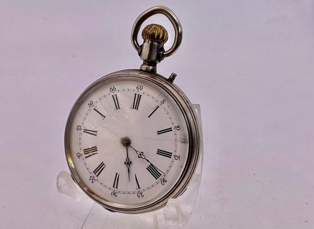 Zilveren Vacheron Genève zakhorloge ca. 1880, Ophalen of Verzenden, Zilver, Overige merken, 1900 tot 1930