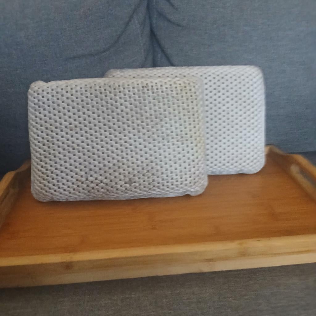 Douche kussen 2x, Ophalen of Verzenden, Gebruikt, Wit, Rechthoekig