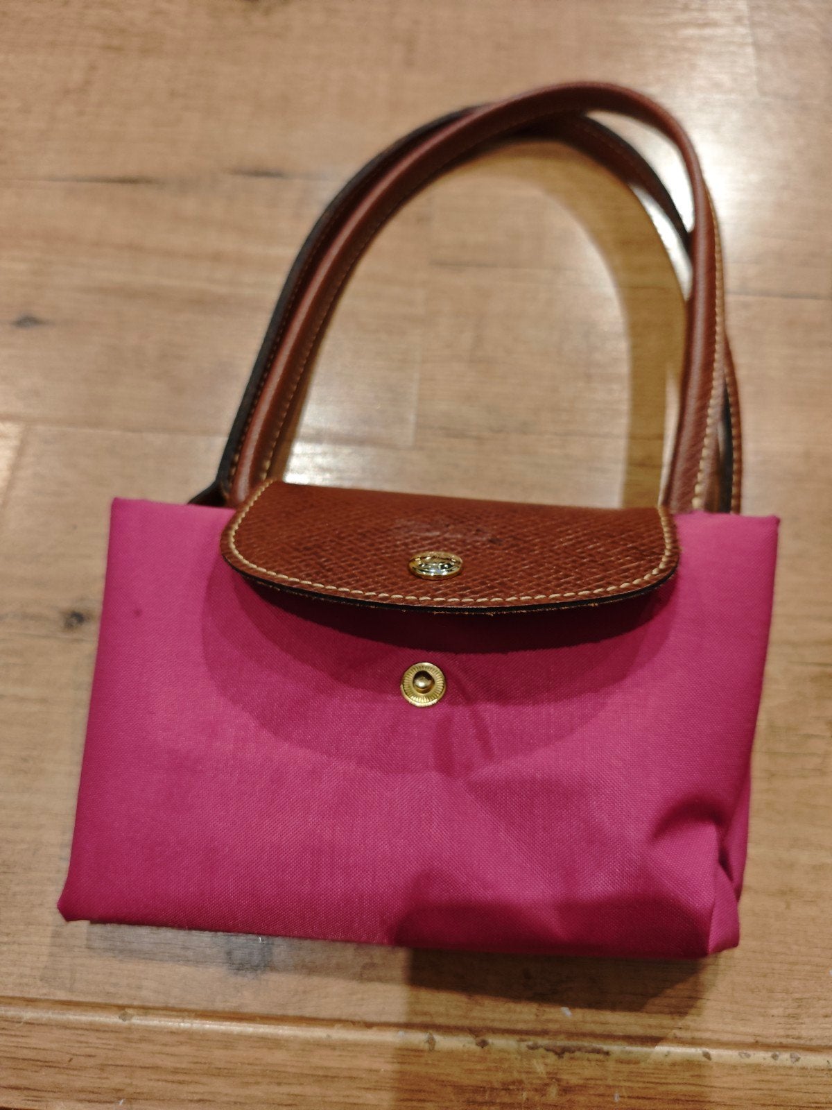 Longchamp Le Pliage Avondtasje - Fuchsia Maart M, Ophalen of Verzenden, Roze, Handtas