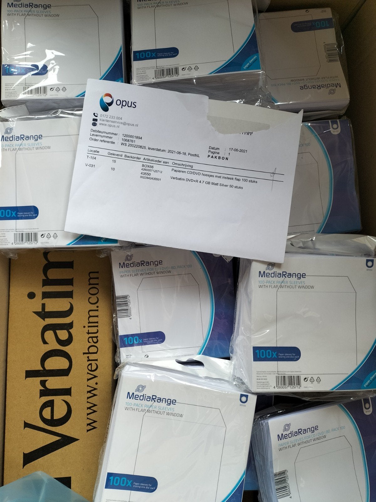 Grote doos met MediaRange CD/DVD papieren hoesjes (1000+), Ophalen of Verzenden, Nieuw, Overige typen, MediaRange
