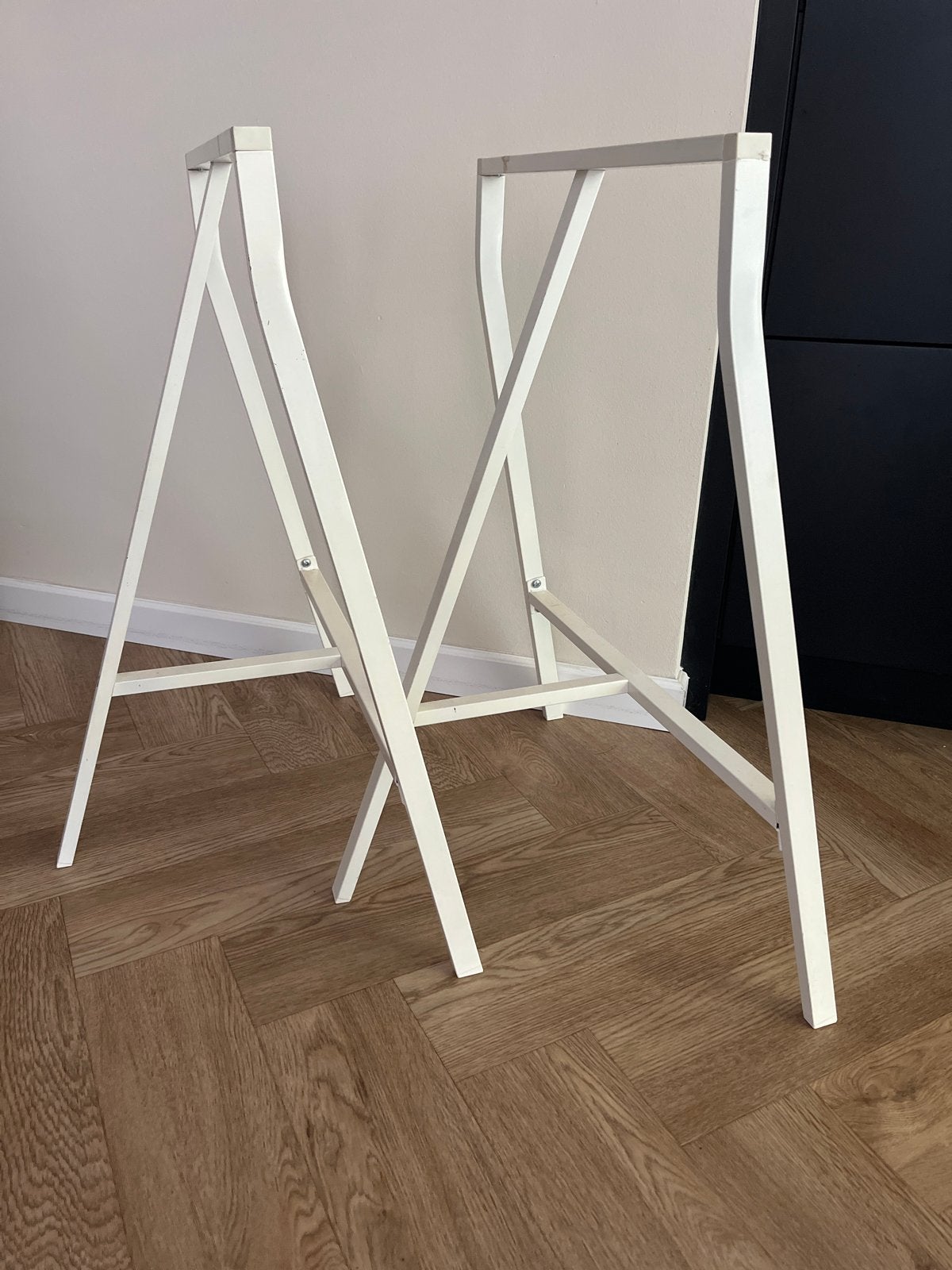 Witte schragen van Ikea voor tafelblad, Ophalen, Gebruikt, 50 tot 100 cm, Rechthoekig