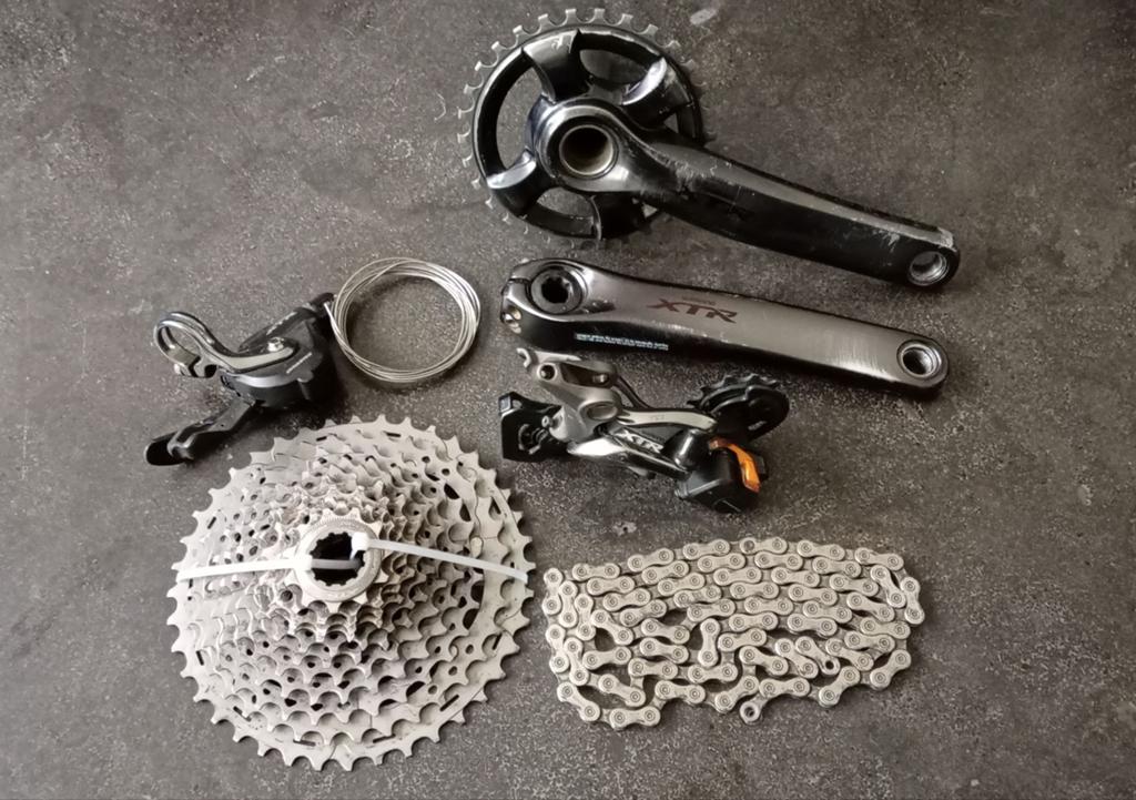 Shimano XTR schakelgroep, 1x11 Speed, Crankstel of Pedalen, Ophalen of Verzenden, Aluminium, Mountainbike