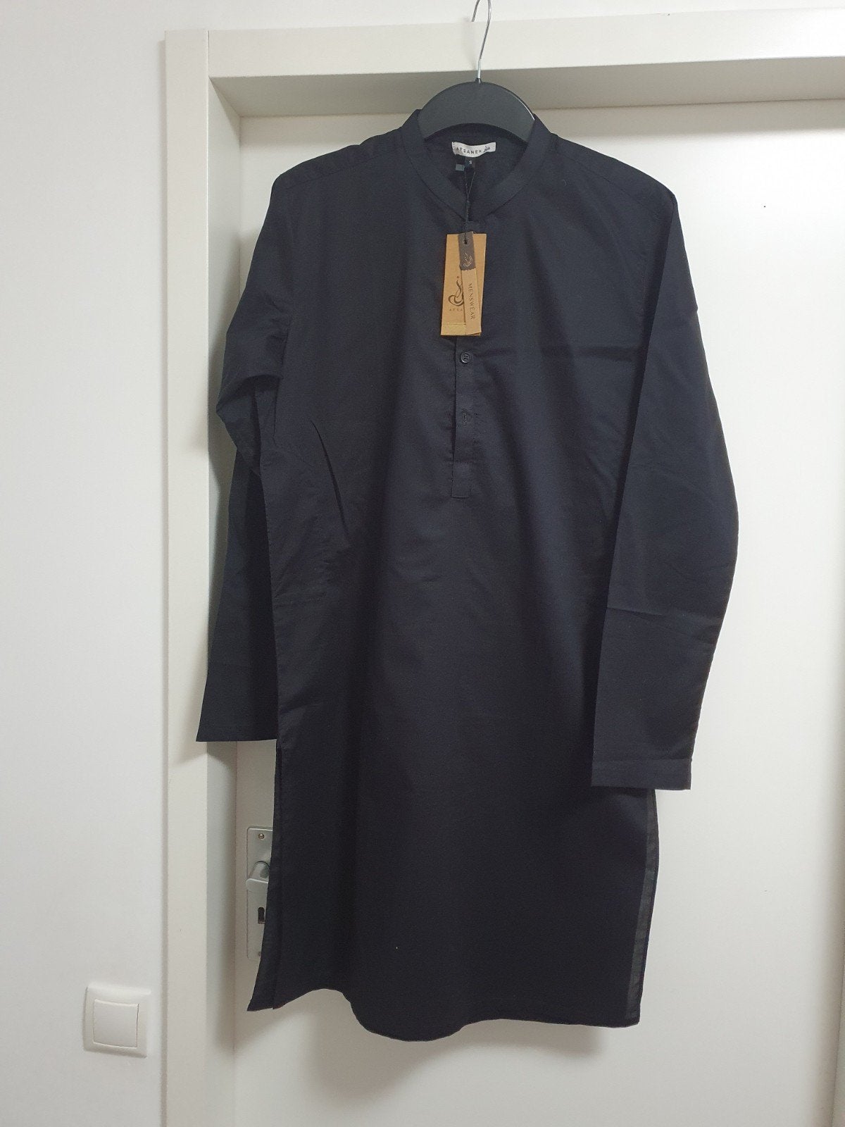 Nieuwe Afsaneh Menswear Zwart top kameez kurta Maat S, Ophalen of Verzenden, Nieuw, Afsaneh Menswear