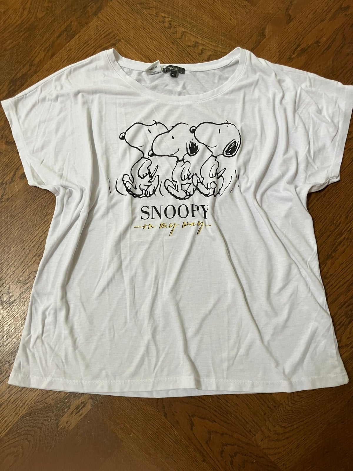 Snoopy Peanuts tshirt XL, Kleding | Dames, T-shirts, Ophalen of Verzenden, Zo goed als nieuw, Maat 42/44 (L), Korte mouw