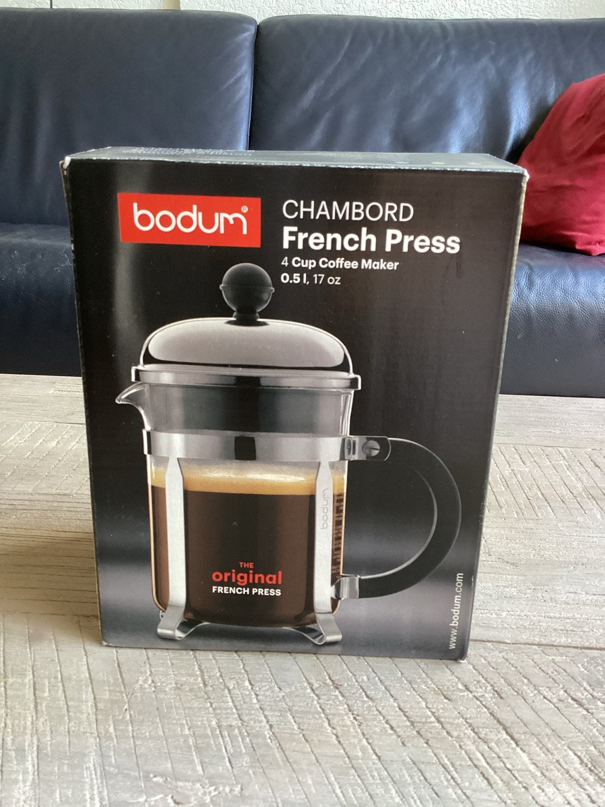 Bodum Chambord French Press - 4 kops koffiezetapparaat, Ophalen, Overige modellen, Nieuw, Gemalen koffie