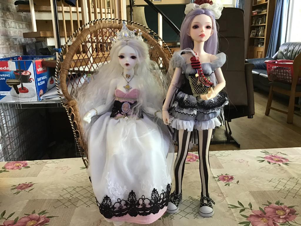Te koop 2 leuke BJD dolls(r), Miwa en Hwayu, MSD, Verzamelen, Ophalen of Verzenden, Nieuw, Fashion Doll, Levensecht of Reborn
