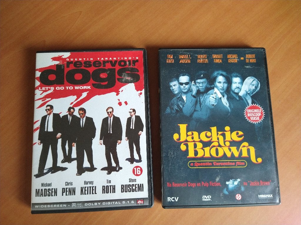 2 x dvd Reservoir dogs + Jackie brown - Tarantino, Engels, Vanaf 16 jaar, Ophalen of Verzenden, Zo goed als nieuw
