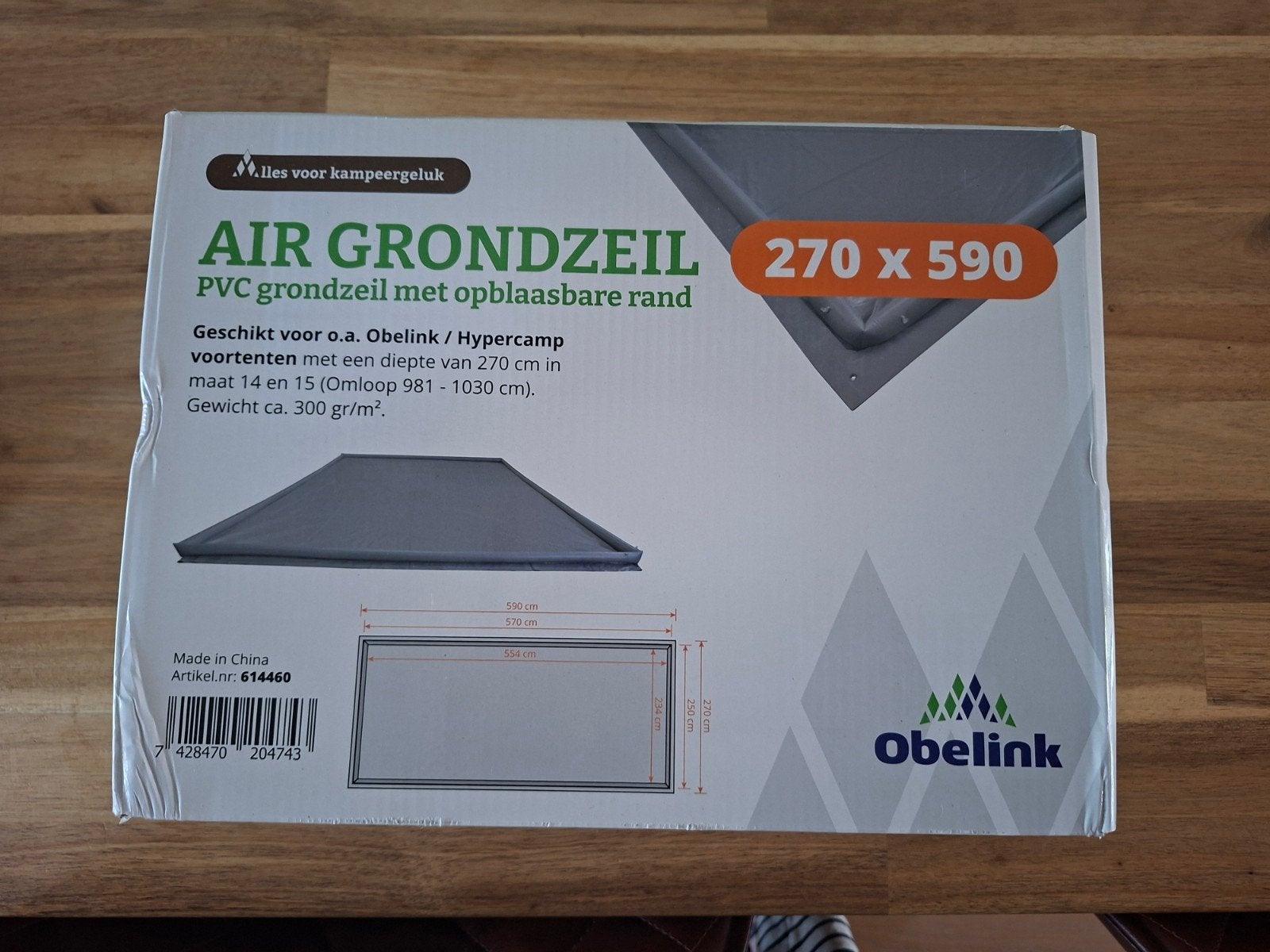 Obelink Air Grondzeil 270 x 590 met opblaasbare rand, Ophalen of Verzenden, Nieuw