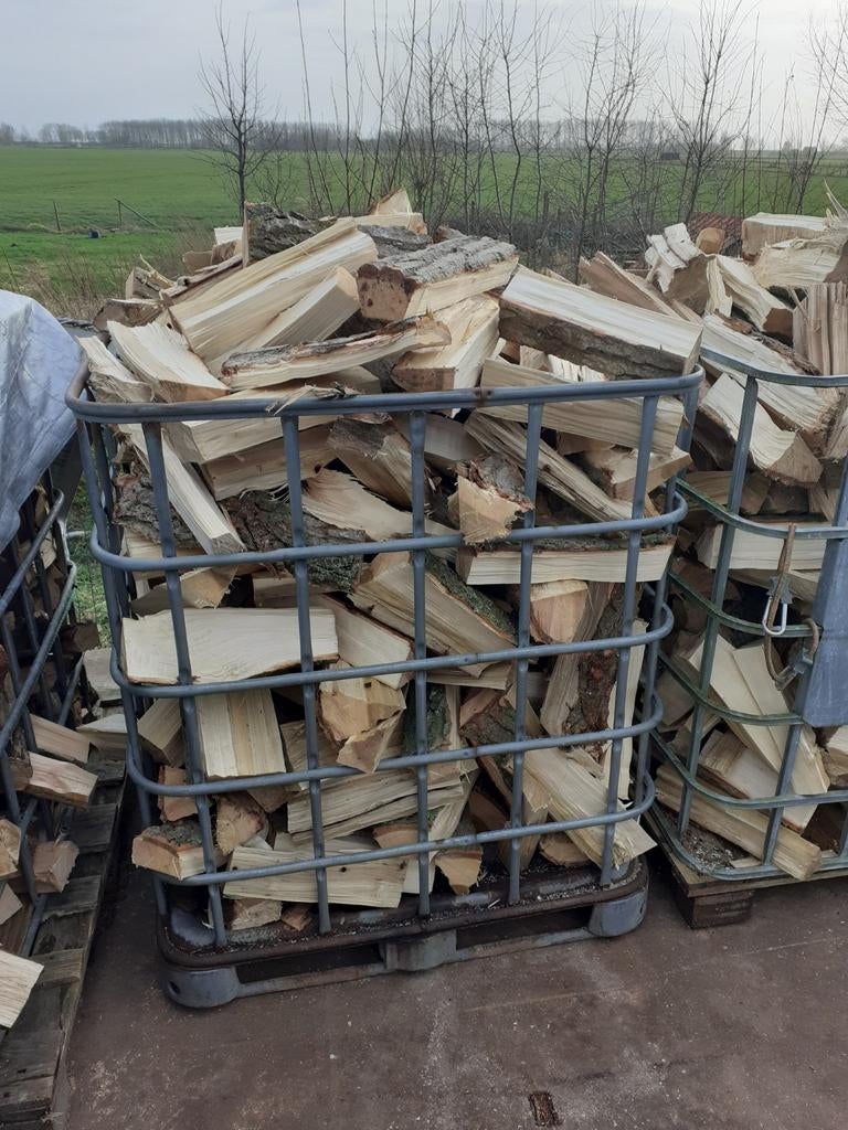 Droog populierhout - haardhout, Tuin en Terras, Haardhout, 6 m³ of meer, Ophalen of Verzenden