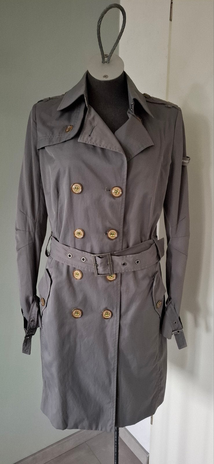Frieda & Freddies Freddies trenchcoat mantel grijs 34 36, Ophalen of Verzenden, Zo goed als nieuw, Maat 34 (XS) of kleiner, Frieda & Freddies