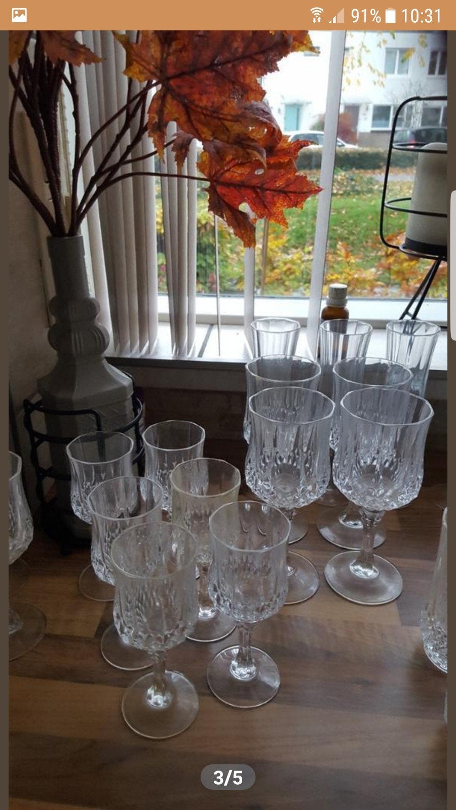 42-delig geslepen kristalglas servies meer soorten dan foto, Antiek en Kunst, Ophalen of Verzenden