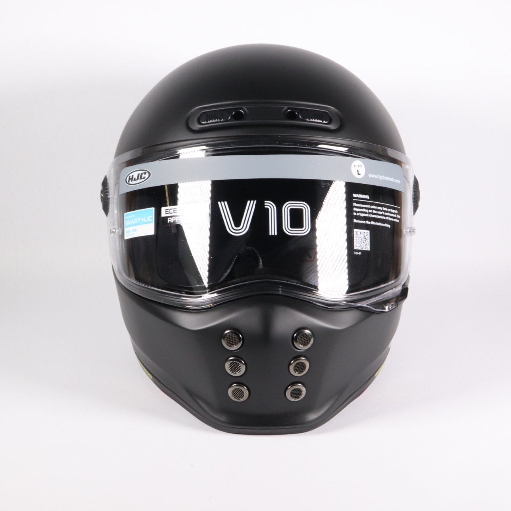 HJC V10 Helmet Size L Mat Black - Als Nieuw, HJC, Support@hjc.com, 1801 E. 19th St
Glendale, CA 91201
USA