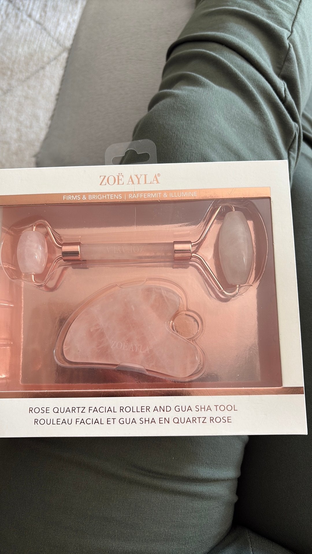 Rose quartz roller en gua sha, Ophalen, Nieuw, Gehele gezicht