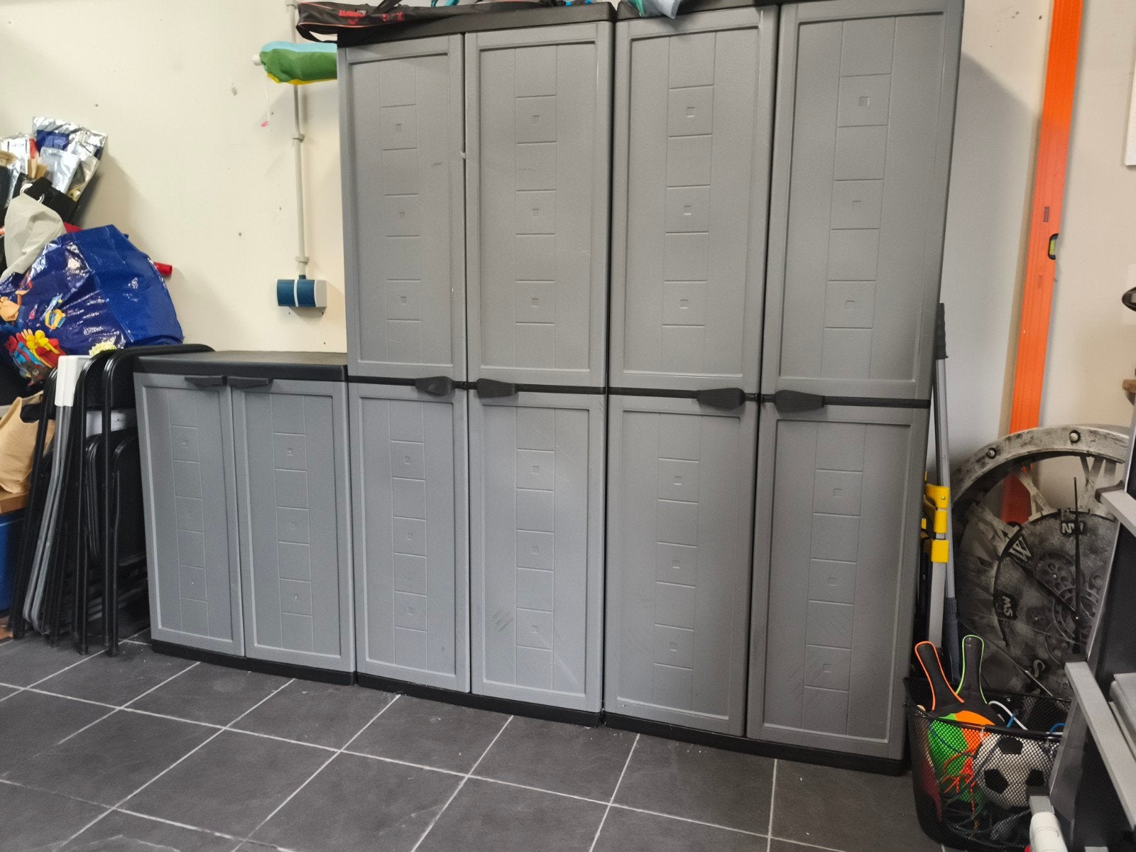 Keter Hoge Kast Jolly - Grijs, Verstelbare Planken, Huis en Inrichting, Ophalen of Verzenden, Zo goed als nieuw